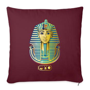 TUTANCHAMUN I Tutankhamen - Sofakissenbezug 45 x 45 cm - Burgunderrot - Vorne