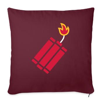 Dynamit Bombe - Sofakissenbezug 45 x 45 cm - Burgunderrot - Vorne