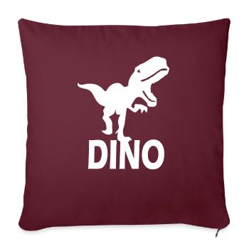 Dinosaur Dino - Sofa pillowcase 17,3'' x 17,3'' (45 x 45 cm) - burgundy - Front