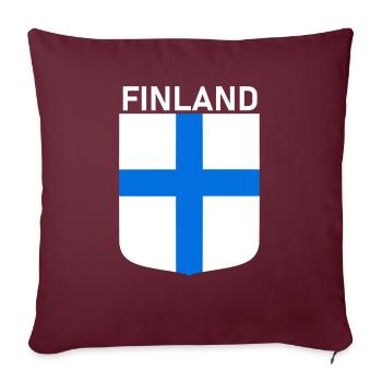 Drapeau Pays 3 - Housse de coussin décorative 45 x 45 cm - bordeaux - Devant