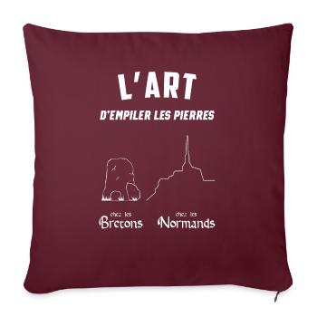 L'art d empiler les pierres - Housse de coussin décorative 45 x 45 cm - bordeaux - Devant