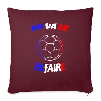 Supporters français - Housse de coussin décorative 45 x 45 cm - bordeaux - Devant