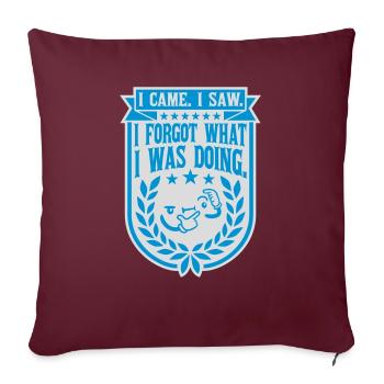 I came saw forget - Sofa pillowcase 17,3'' x 17,3'' (45 x 45 cm) - burgundy - Front