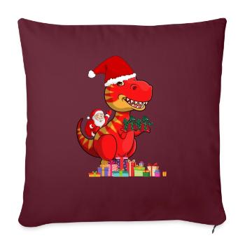 Pere Noel Dinosaurier - Sofakissenbezug 45 x 45 cm - Burgunderrot - Vorne