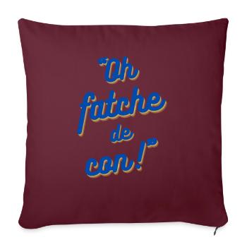oh fatche - Housse de coussin décorative 45 x 45 cm - bordeaux - Devant