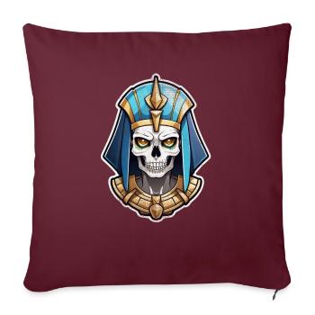 Pharao - Mumie - Ägypten - Sofakissenbezug 45 x 45 cm - Burgunderrot - Vorne