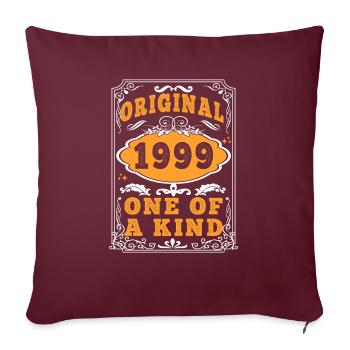 Vintage Born in 1999 made in 1999 26 years old. Art_20 - Sofa pillowcase 17,3'' x 17,3'' (45 x 45 cm) - burgundy - Front