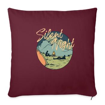 Ruhige Nacht „Lagerfeuer“ | Tshirt & Geschenk - Sofakissenbezug 45 x 45 cm - Burgunderrot - Vorne