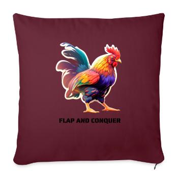 FLAP AND CONQUER - Sofakissenbezug 45 x 45 cm - Burgunderrot - Vorne