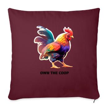OWN THE COOP - Sofakissenbezug 45 x 45 cm - Burgunderrot - Vorne