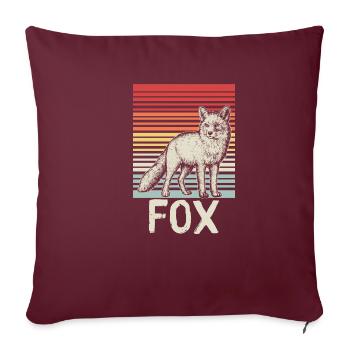 Forêt Animaux Renard Renard - Housse de coussin décorative 45 x 45 cm - bordeaux - Devant