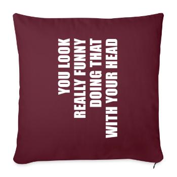 Twisted phrase - Sofa pillowcase 17,3'' x 17,3'' (45 x 45 cm) - burgundy - Front