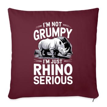 Rhinocéros Rhinocéros - Housse de coussin décorative 45 x 45 cm - bordeaux - Devant