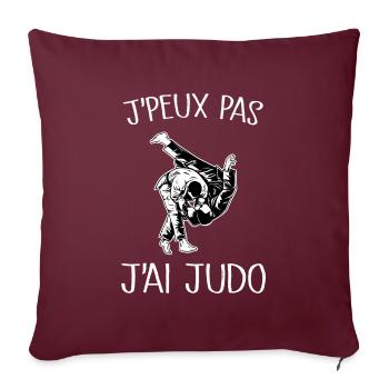 Je Peux Pas J'ai Judo - Housse de coussin décorative 45 x 45 cm - bordeaux - Devant
