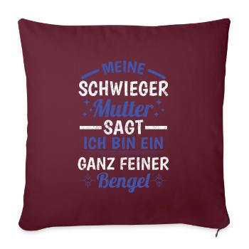 Schwiegermutter Traum Schwiegersohn - Sofakissenbezug 45 x 45 cm - Burgunderrot - Vorne