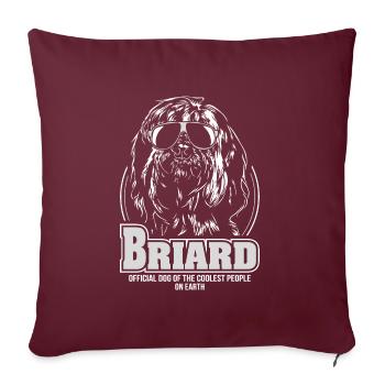 BRIARD les gens les plus cool chien disant chiens wilsigns - Housse de coussin décorative 45 x 45 cm - bordeaux - Devant