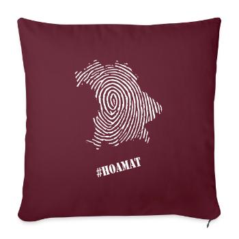 Hoamat - Sofakissenbezug 45 x 45 cm - Burgunderrot - Vorne