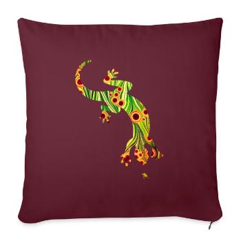 Lézard E 110 - Housse de coussin décorative 45 x 45 cm - bordeaux - Devant