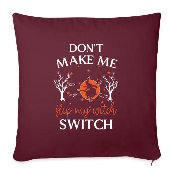 Soirée balais de sorcellerie Walpurgis - Housse de coussin décorative 45 x 45 cm - bordeaux - Devant
