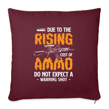 Armes Fusils Propriétaires d’armes à feu - Housse de coussin décorative 45 x 45 cm - bordeaux - Devant