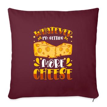 Käse Lebensmittel Fett - Sofakissenbezug 45 x 45 cm - Burgunderrot - Vorne