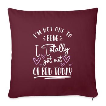 Sommeil, sommeil, détente, repos - Housse de coussin décorative 45 x 45 cm - bordeaux - Devant
