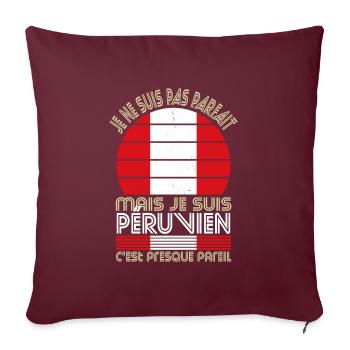 Je ne suis pas parfait mais je suis Péruvien - Housse de coussin décorative 45 x 45 cm - bordeaux - Devant