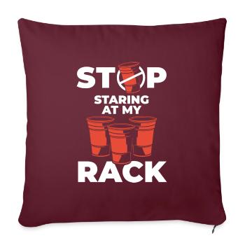 Beerpong Mug à boire - Housse de coussin décorative 45 x 45 cm - bordeaux - Devant