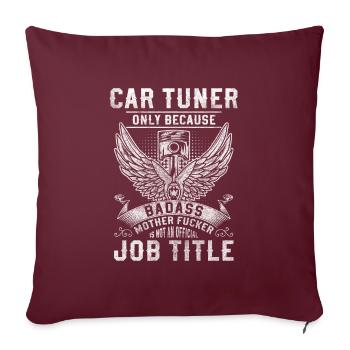 Tournevis de réglage Voiture de sport haute brillance - Housse de coussin décorative 45 x 45 cm - bordeaux - Devant