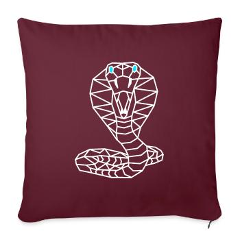 Snake Geometric Line - Sofa pillowcase 17,3'' x 17,3'' (45 x 45 cm) - burgundy - Front