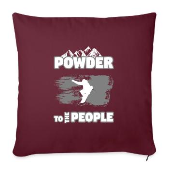 snowboard powder people - Sofakissenbezug 45 x 45 cm - Burgunderrot - Vorne