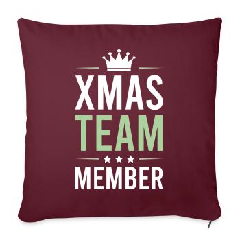 Xmas Team - Sofakissenbezug 45 x 45 cm - Burgunderrot - Vorne