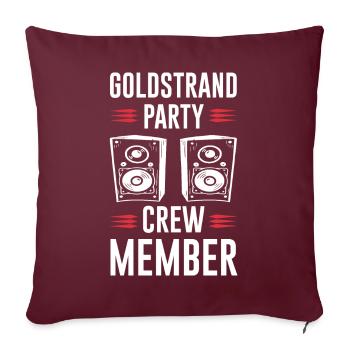 Équipe de fête Golden Sands - Housse de coussin décorative 45 x 45 cm - bordeaux - Devant