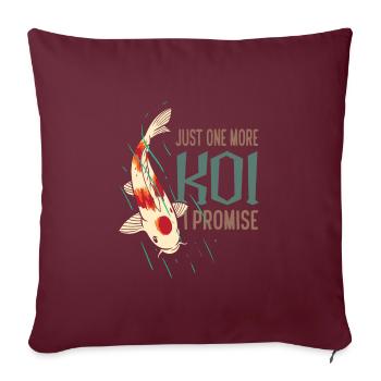 Juste un koi de plus que je promets drôle de koi japonais - Housse de coussin décorative 45 x 45 cm - bordeaux - Devant
