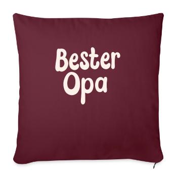 Bester Opa - Sofakissenbezug 45 x 45 cm - Burgunderrot - Vorne