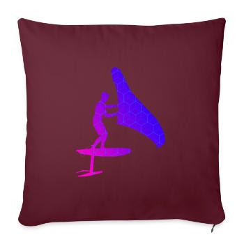 wingfoil Damen wingsurfen hydrofoil wingsurf - Sofakissenbezug 45 x 45 cm - Burgunderrot - Vorne