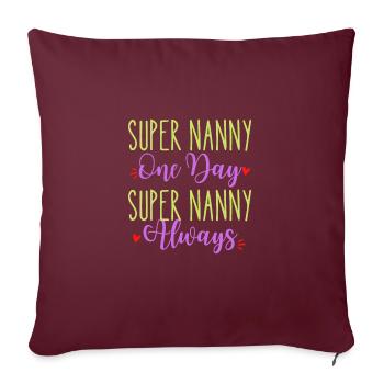 Super Granny eines Tages tolle Oma immer - Sofakissenbezug 45 x 45 cm - Burgunderrot - Vorne