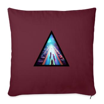 Seelenweg 07 - Sofa pillowcase 17,3'' x 17,3'' (45 x 45 cm) - burgundy - Front