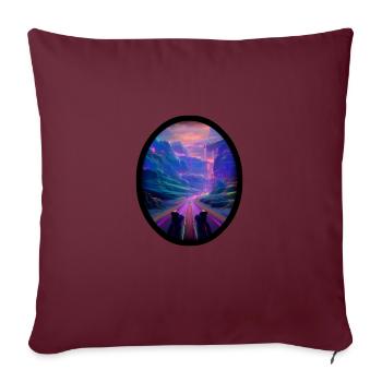 Seelenweg 03 - Sofa pillowcase 17,3'' x 17,3'' (45 x 45 cm) - burgundy - Front