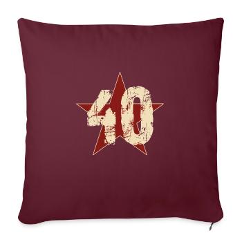 40ème anniversaire ans cadeau anniversaire anniversaire - Housse de coussin décorative 45 x 45 cm - bordeaux - Devant