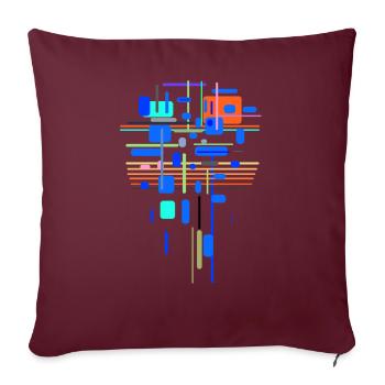 Architecture - Housse de coussin décorative 45 x 45 cm - bordeaux - Devant