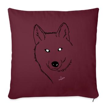 Snow - Housse de coussin décorative 45 x 45 cm - bordeaux - Devant