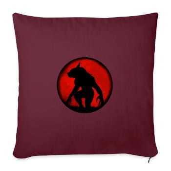 Le loup-garou de Fenri - Housse de coussin décorative 45 x 45 cm - bordeaux - Devant
