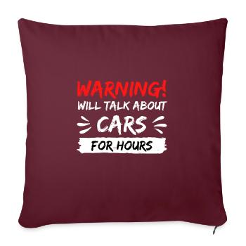 cars car tuning speak gift idea saying - Sofa pillowcase 17,3'' x 17,3'' (45 x 45 cm) - burgundy - Front