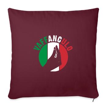 Italie Vaffanculo italien - Housse de coussin décorative 45 x 45 cm - bordeaux - Devant