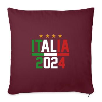 2024 Italia Italien Italien Italie - Housse de coussin décorative 45 x 45 cm - bordeaux - Devant