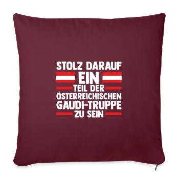 Autrichiens Autriche - Housse de coussin décorative 45 x 45 cm - bordeaux - Devant
