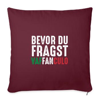 Italie Vaffanculo italien - Housse de coussin décorative 45 x 45 cm - bordeaux - Devant