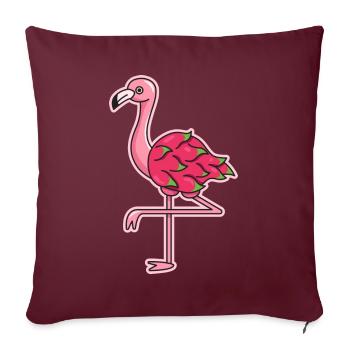 Flamingo Dragon Fruit Design pour - Housse de coussin décorative 45 x 45 cm - bordeaux - Devant