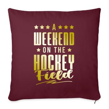 fieldhockey wochenende - Sofakissenbezug 45 x 45 cm - Burgunderrot - Vorne